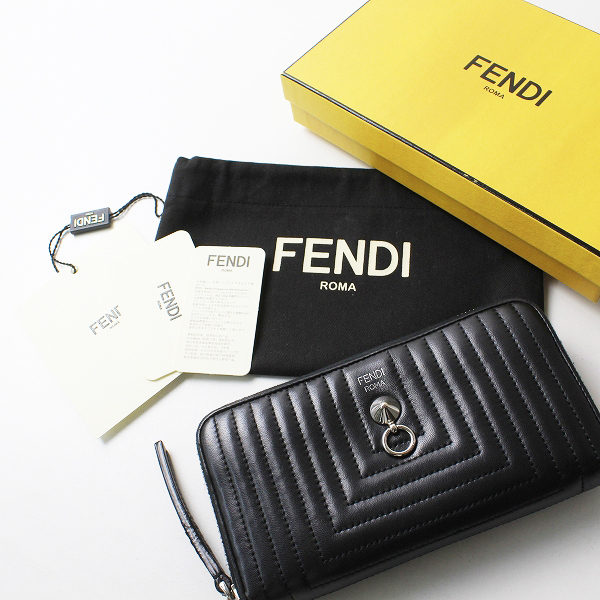 FENDI フェンディ 8M0299 18F F0GXN ラウンドファスナー レザー 長財布