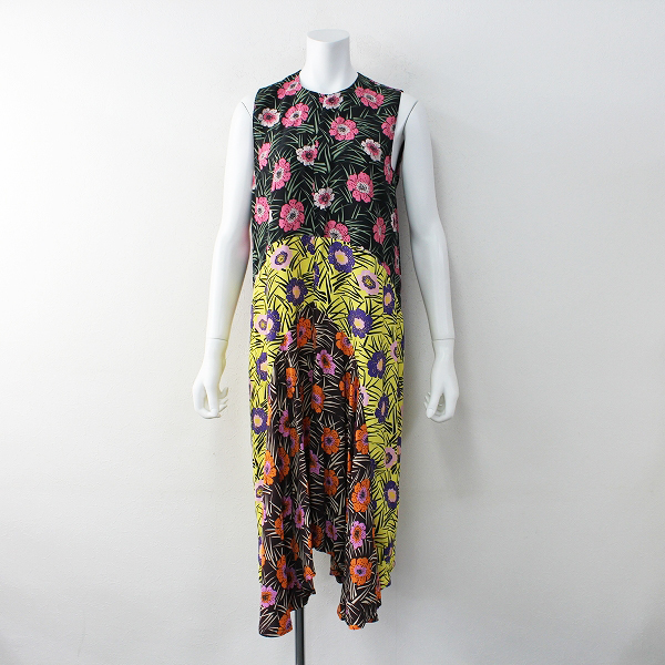 2016SS MARNI マルニ Floral print sleeveless dress フローラルプリント スリーブレス ドレス