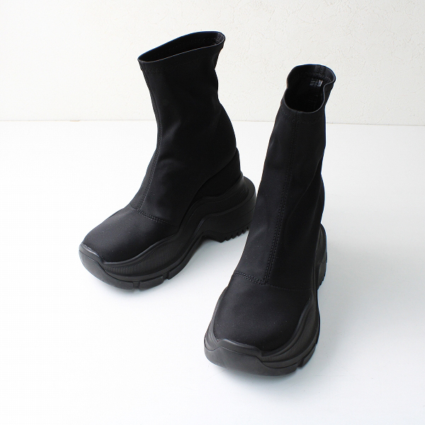 2021年購入 YELLO イエロ TOKYO BLACK DOUBLE SNEAKER SHORT BOOTS スニーカーブーツ