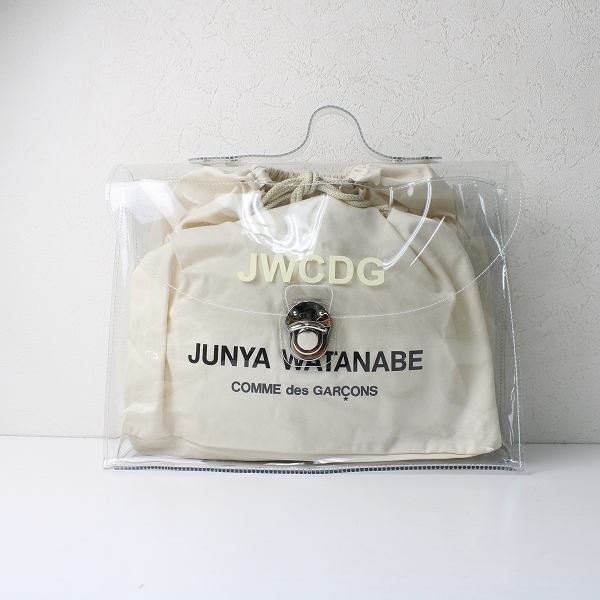 JWCDG ジュンヤワタナベ コムデギャルソン フラップ付きクリアハンドバッグ