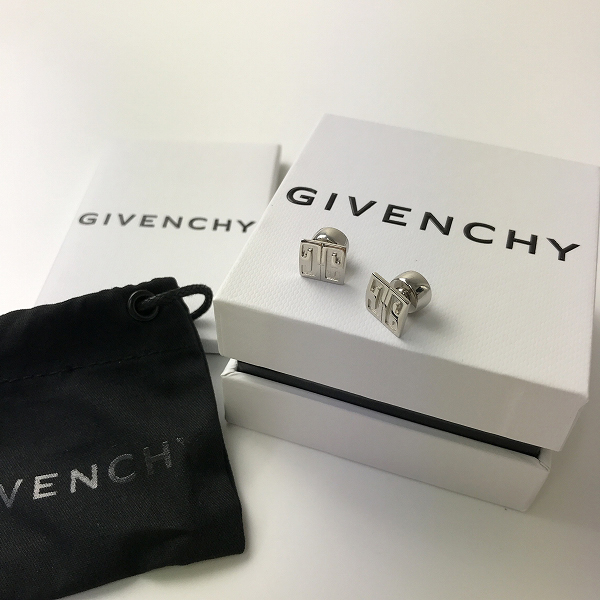 GIVENCHY ジバンシィ 4G EARRINGS SILVERY STUD